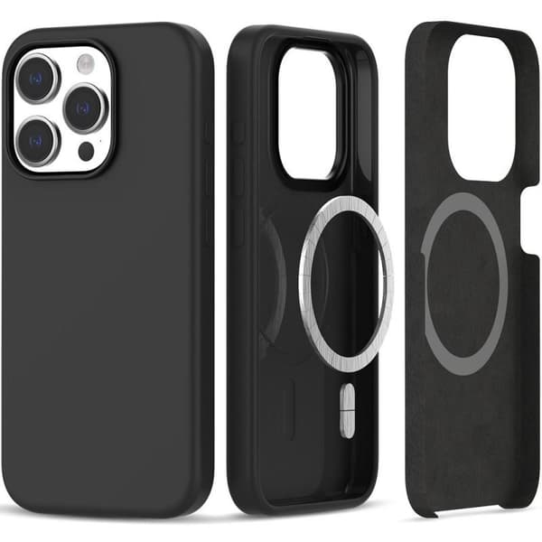 Gummibelagt Minimalistisk MagSafe Cover iPhone 15 Pro Sort