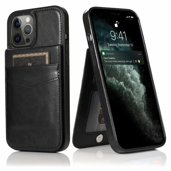 iPhone 15 Pro Mobilskal Korthållare 5-FACK Retro V3
