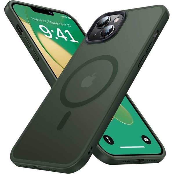 iPhone 15 Plus Transparent Stötdämpande Skal MagSafe-Kompatibelt V2