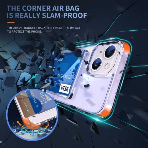 iPhone 15 stødsikkert cover med kortrum V3