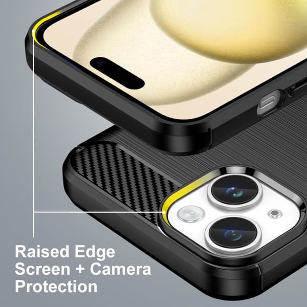 iPhone 15 Shockproof Shell SlimCarbon