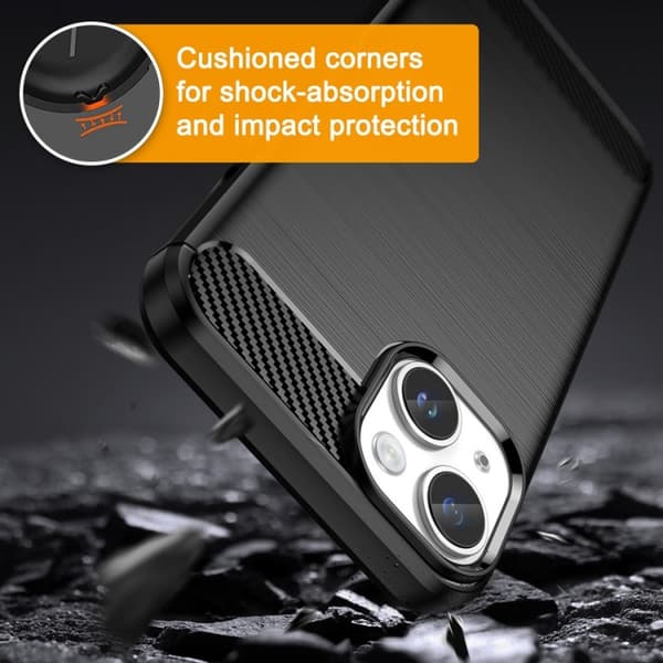 iPhone 15 Shockproof Shell SlimCarbon