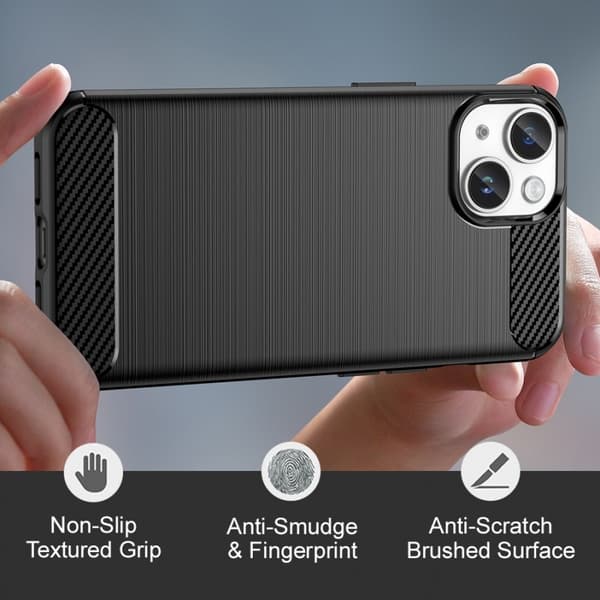 iPhone 15 Shockproof Shell SlimCarbon