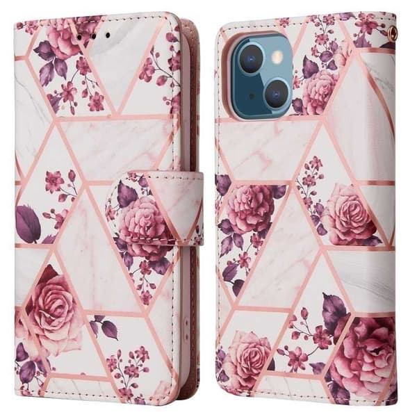 iPhone 15 Trendikäs lompakkokotelo Sparkle 4-FACK