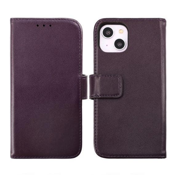 iPhone 15 Plånboksfodral Läder Rvelon - Lila