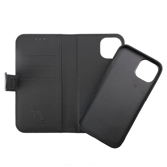 iPhone 15 Plånboksfodral Magnet Rvelon - Svart