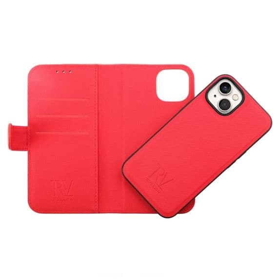 iPhone 15 Plånboksfodral Magnet Rvelon - Röd