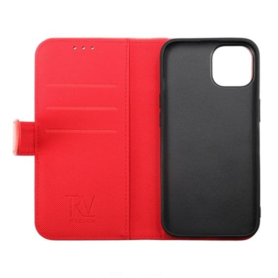 iPhone 15 Plånboksfodral Magnet Rvelon - Röd
