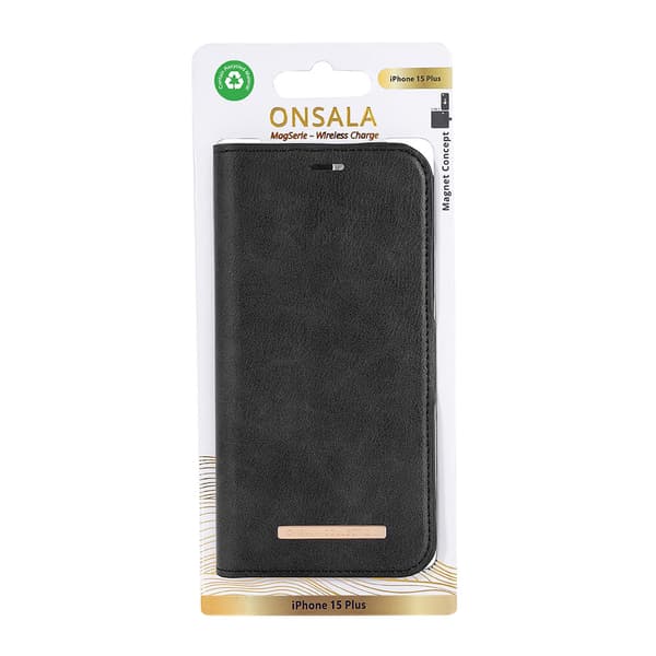 Mobildekssel Eco 2 Kortfack MagSeries Svart - iPhone 15 Plus