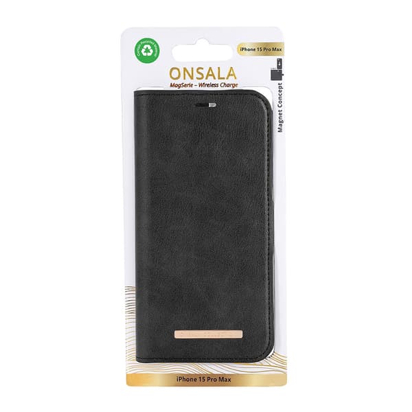 Mobildeksel Eco 2 Kortrom MagSeries Svart - iPhone 15 Pro Max