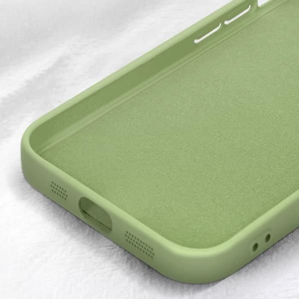 Coque - AVIZAR - iPhone 15 Plus - Mjuk Silikon - Höjd Kamerablock - Grön Matcha