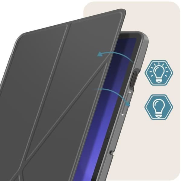 AVIZAR Skal för Samsung Tab S9 - Origami Flip Fodral Multi-Position Support - Grå