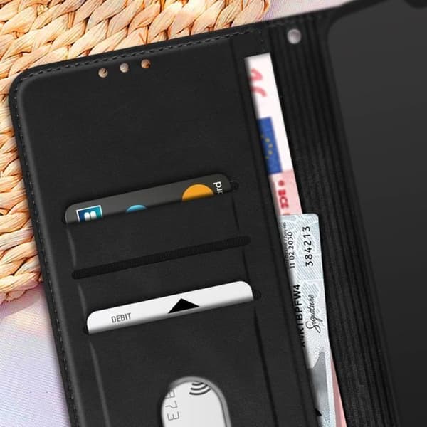 Nokia C32 Fodral Handledsrem Svart Flip Fodral