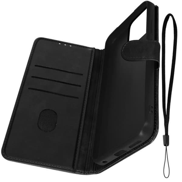 Nokia C32 Fodral Handledsrem Svart Flip Fodral