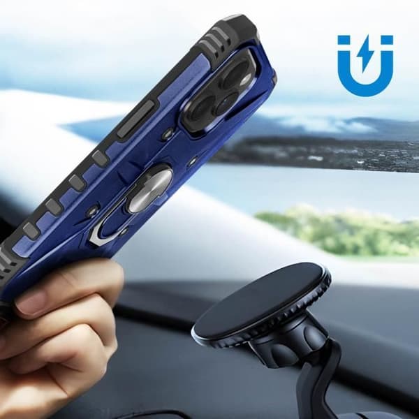 Coque - AVIZAR - iPhone 15 Pro - Stötdämpande bumper - Bi-material - Videostöd