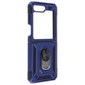 Miniatyrbild 1 av 4: Fodral till Samsung Z Flip 5 - AVIZAR - ArmoRing Series - Hybrid - Magnetisk ring - Midnattsblå
