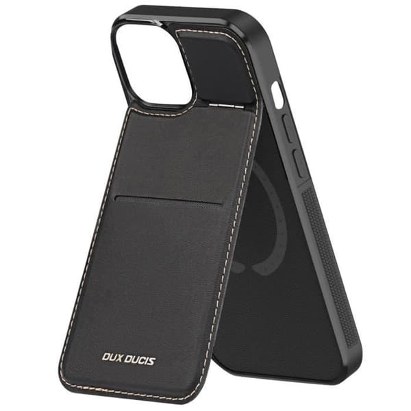 MagSafe fodral för iPhone 15 Plus - DUX DUCIS - Rafi Svart - Anti-RFID kortförvaring