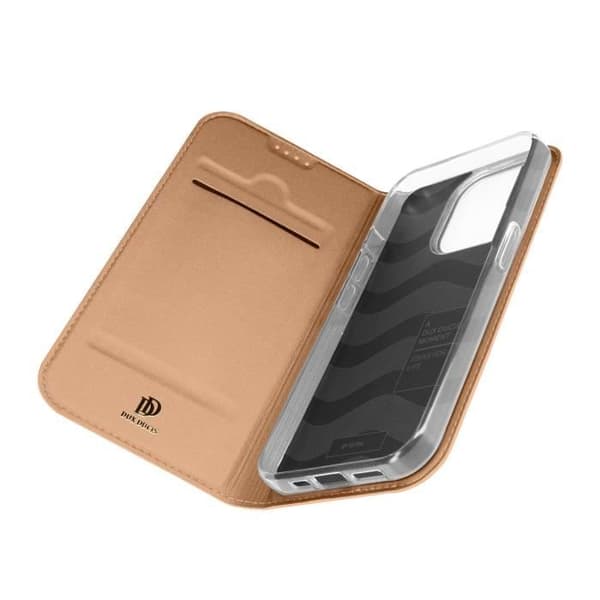 Fodral till iPhone 15 Plus - DUX DUCIS - Rosa - Flip Card Hållare Video Support