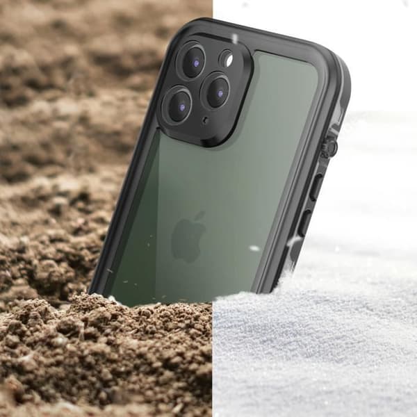 REDPEPPER Helfodral till iPhone 11 Pro Max Vattentät IP69 - Svart kontur