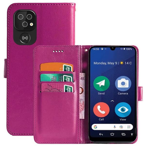 Plånboksfodral 3-kort Doro 8210 - Rosa