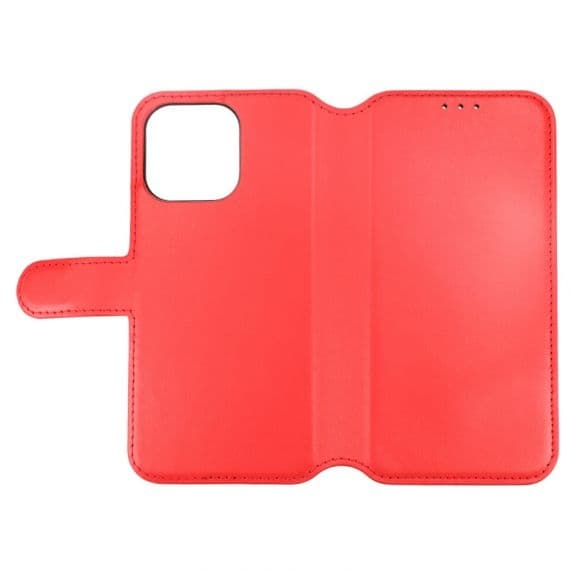 iPhone 15 Pro Max Plånboksfodral Läder Rvelon - Röd