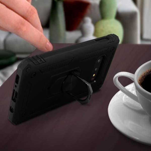 Coque - AVIZAR - Galaxy S10e - Bi-material - Stötbeständig - Video Stöd Svart