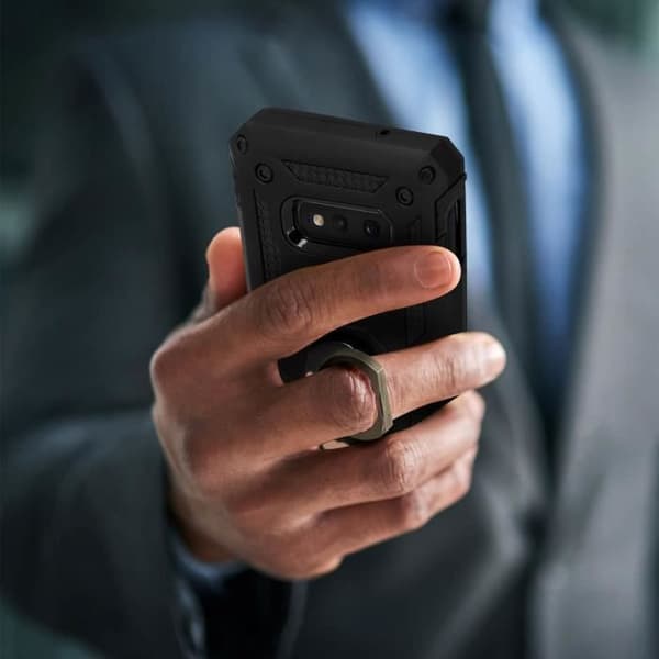 Coque - AVIZAR - Galaxy S10e - Bi-material - Stötbeständig - Video Stöd Svart