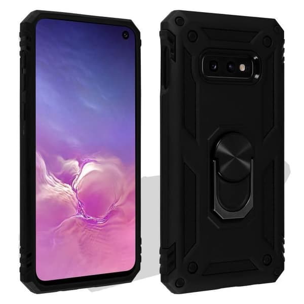 Coque - AVIZAR - Galaxy S10e - Bi-material - Stötbeständig - Video Stöd Svart