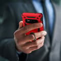 Miniatyrbild 3 av 4: Coque - AVIZAR - Galaxy S10 - Bi-materialer - Stiv og Blød - Videostøtte Rød