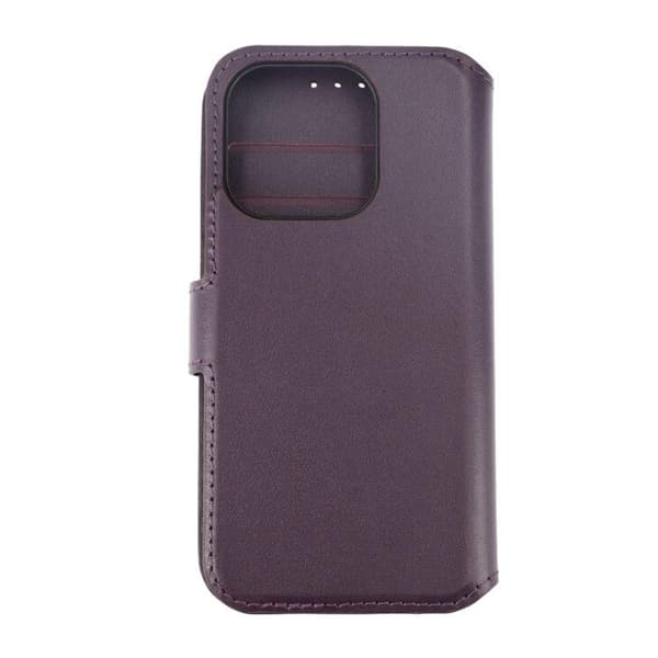 iPhone 15 Pro Plånboksfodral Läder Rvelon - Lila