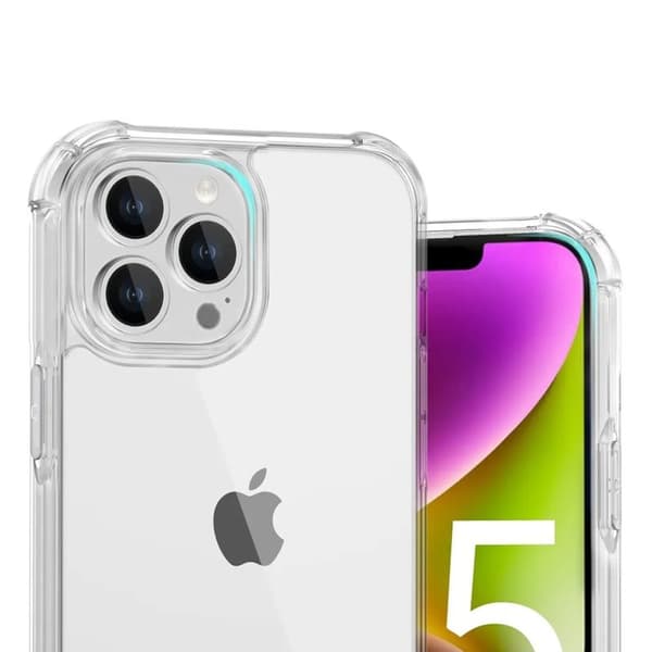 iPhone 15 Pro Stöttåligt Mobilskal - Transparent