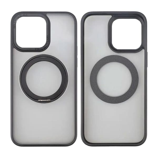 iPhone 15 Pro Max Skal med MagSafe Stativ Rvelon - Svart