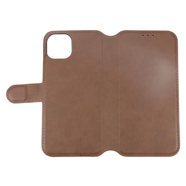 iPhone 15 Plus Plånboksfodral Läder Rvelon - Brun