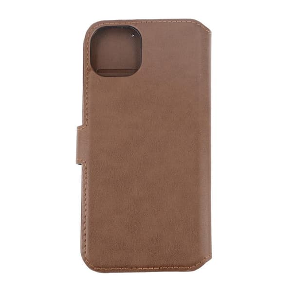 iPhone 15 Plus Plånboksfodral Läder Rvelon - Brun