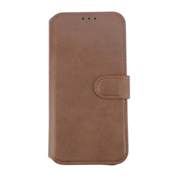 iPhone 15 Plus Plånboksfodral Läder Rvelon - Brun