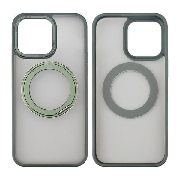 iPhone 15 Pro Max Skal med MagSafe Stativ Rvelon - Grön
