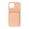 Miniatyrbild 3 av 4: iPhone 15 Plus Mobilskal Silikon med Korthållare - Rosa