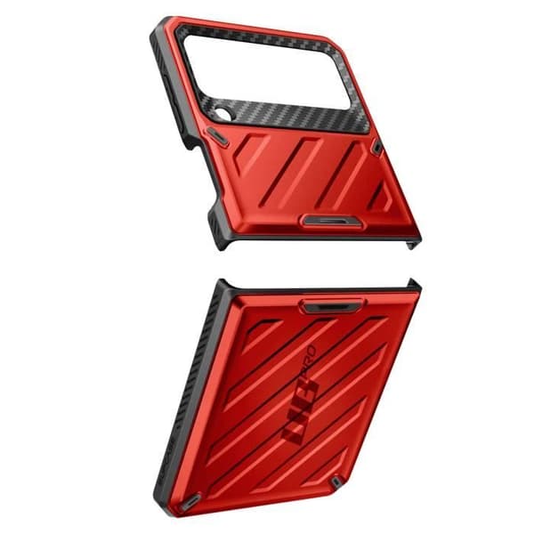 Samsung Galaxy Z Flip 4 Multilayer Unicorn Beetle Pro Supcase Rött fodral