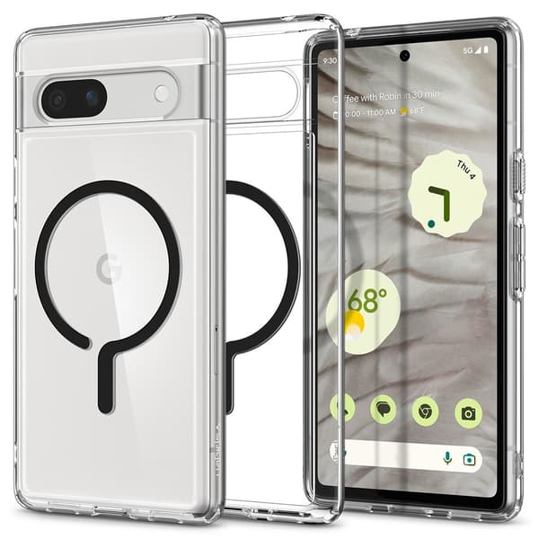 Spigen Google Pixel 7a Kuori Ultra Hybrid OneTap Metal Ring MagFit Musta