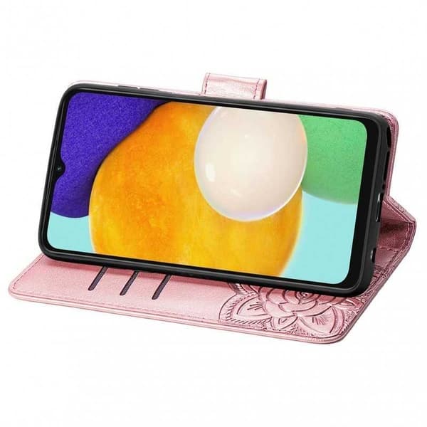 Samsung A54 5G Pung etui PU-Læder 4-KOMPARTMENT Motiv Sommerfugl