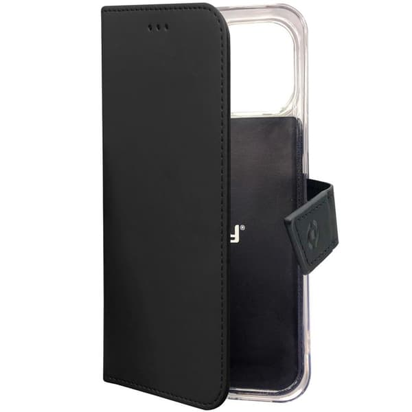 Celly iPhone 14 Pro Max Fodral Wally Wallet Case Svart