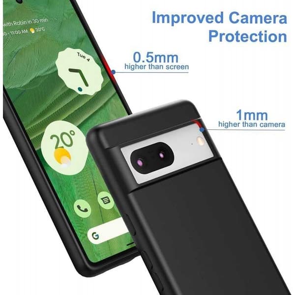 Google Pixel 8 Gummibelagd Mattsvart Silikon Skal