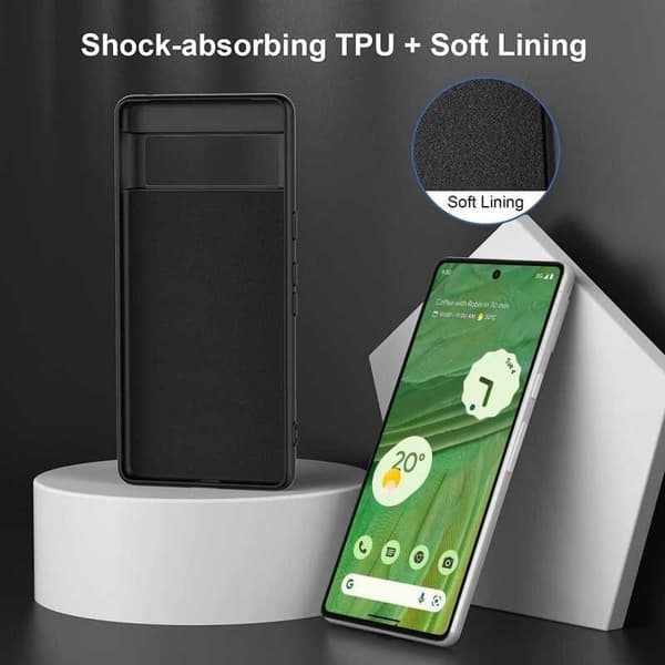 Google Pixel 8 Gummibelagd Mattsvart Silikon Skal