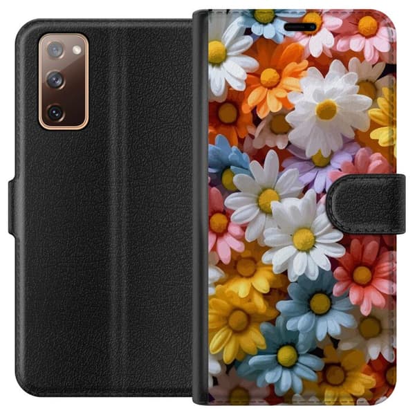 Samsung Galaxy S20 FE Plånboksfodral Färgglada Blommor