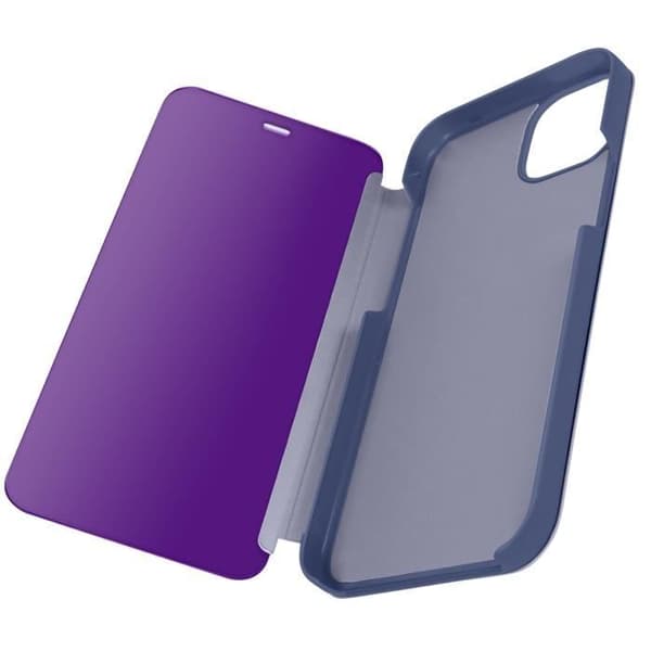 Etui - AVIZAR - iPhone 15 - Klappspegel - Lila Lavendel - Skydd mot stötar och repor