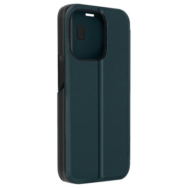 Fodral till iPhone 15 Pro Max - AVIZAR - Flip Display Window - Grön - Stel - Syntet