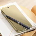 Miniatyrbild 3 av 4: Clear View Fodral till iPhone 15 Pro Max - AVIZAR - Spegel Flip Stativ Funktion Guld