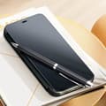 Miniatyrbild 3 av 4: Clear View-fodral för iPhone 15 Pro Max Mirror Flip Stand Funktion Svart