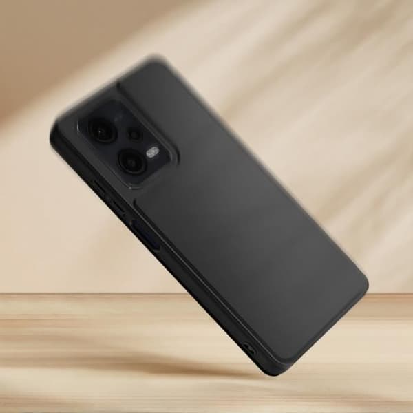 Hårt fodral för Xiaomi Redmi Note 12 5G - XIAOMI - Inbyggda korthållare - Svart