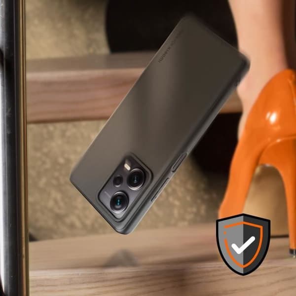 Fodral - XIAOMI - Xiaomi Redmi Note 12 Pro Plus - Halvstyv - Svart - Stötsäker - Anti-repor